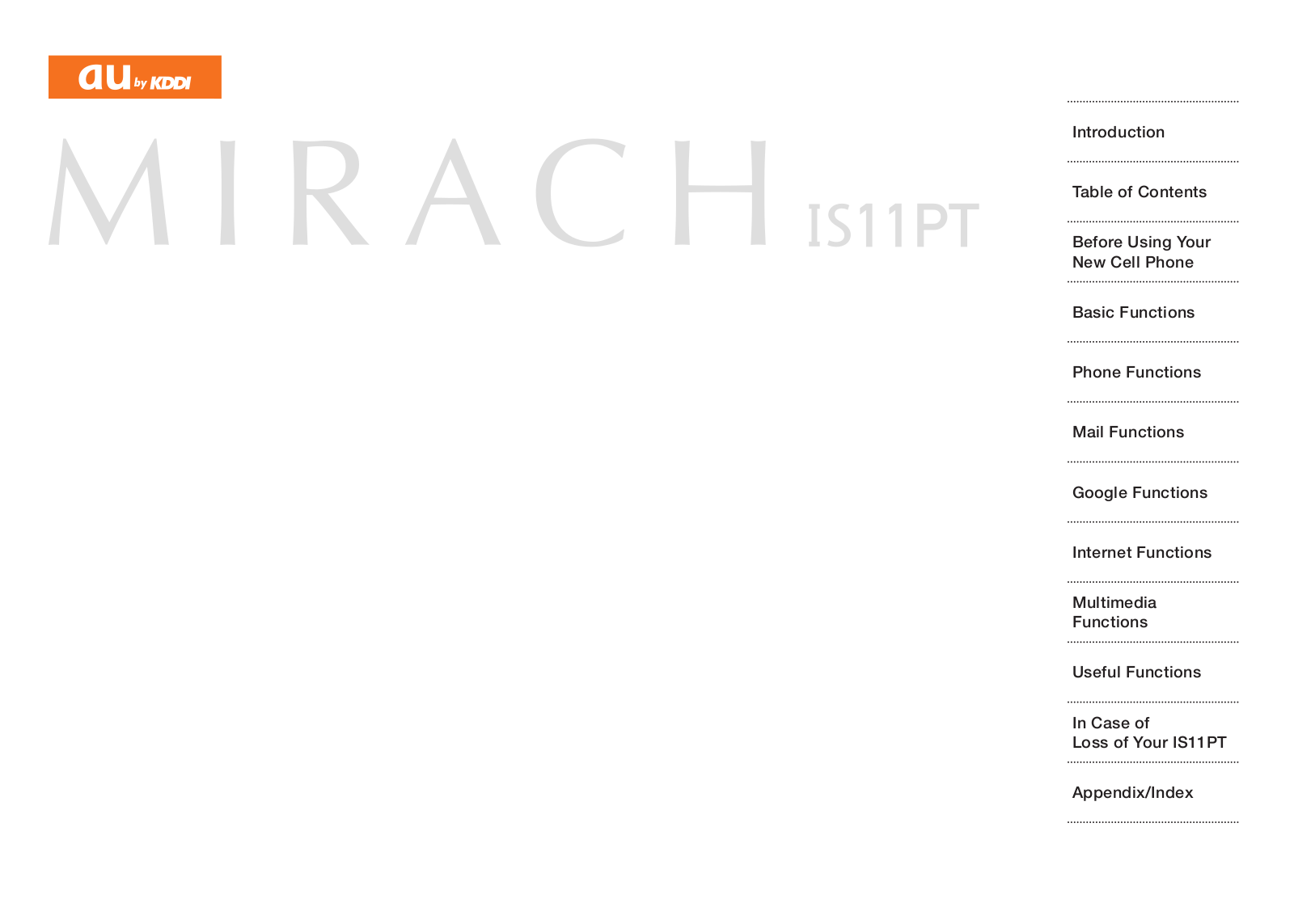 Pantech CDMAPTI11 Users Manual