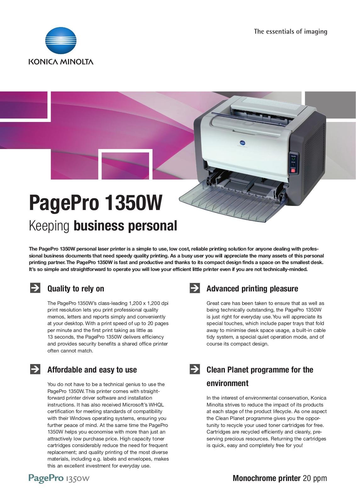 Konica Minolta PAGEPRO 1350W User Manual