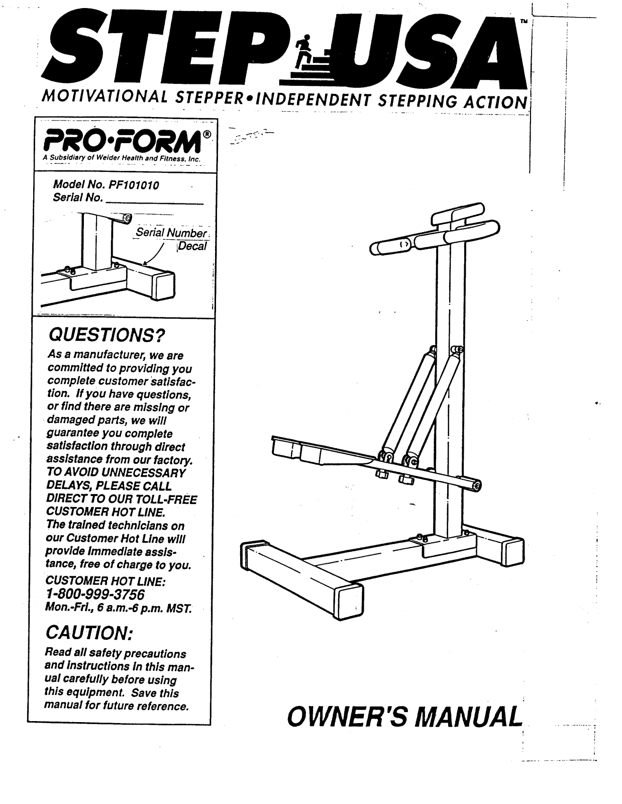 ProForm PF101010 User Manual