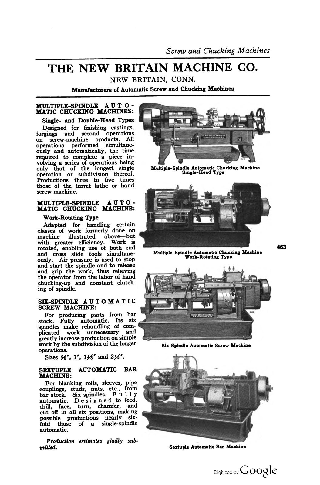 New Britain Machine The New Britain Machine Co. Screw Machine - ManualMachine.com