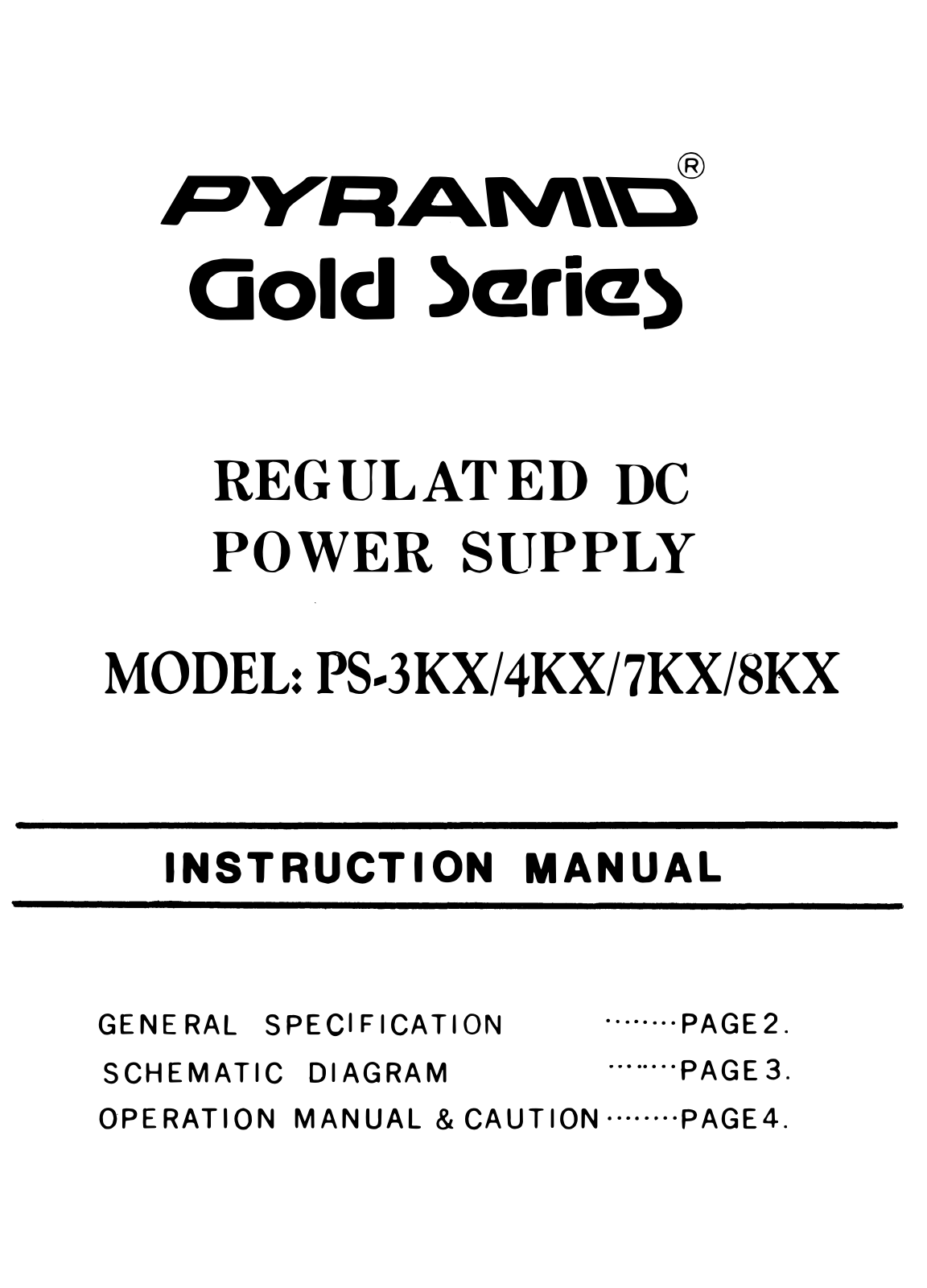 Pyramid Technologies PX-7KX, PS8KX, PS-3KX, PS-4KX User Manual