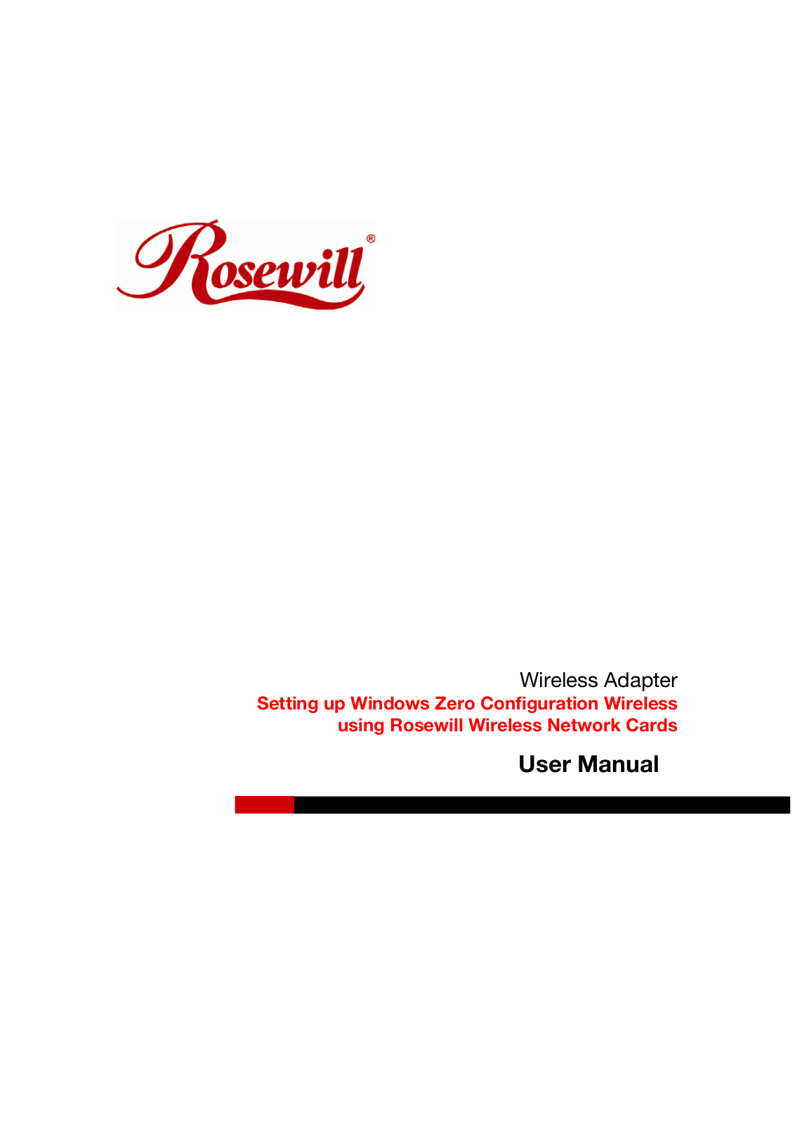 Rosewill Network Card User Manual