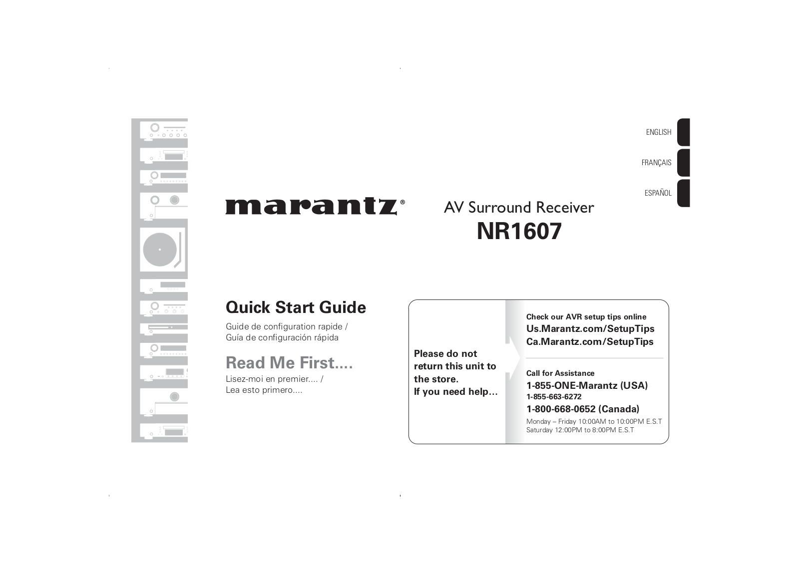 Marantz NR-1607 Owners Manual