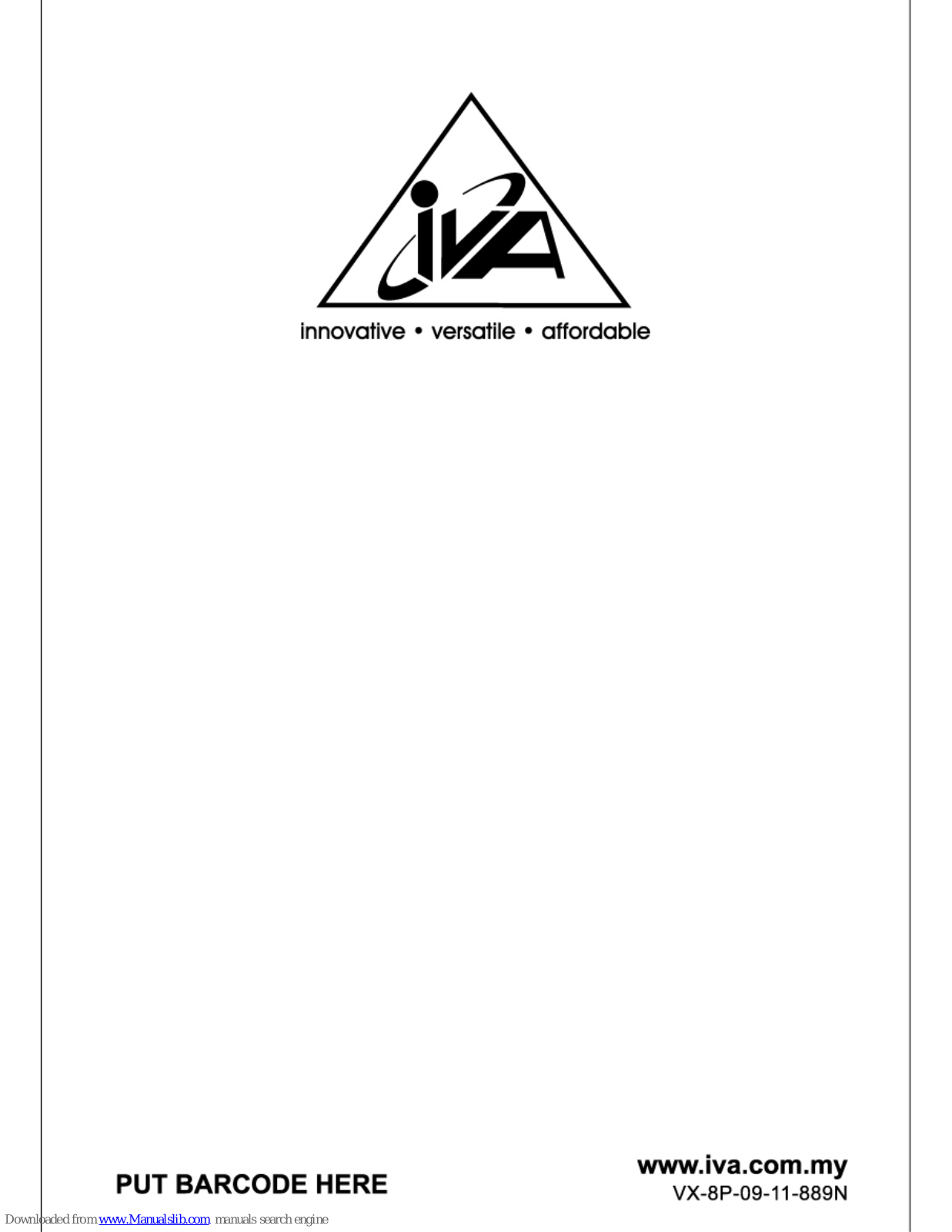 Iva VX-8P Owner's Manual