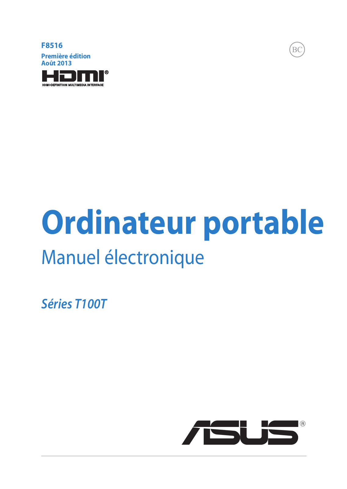 ASUS T100T User Manual