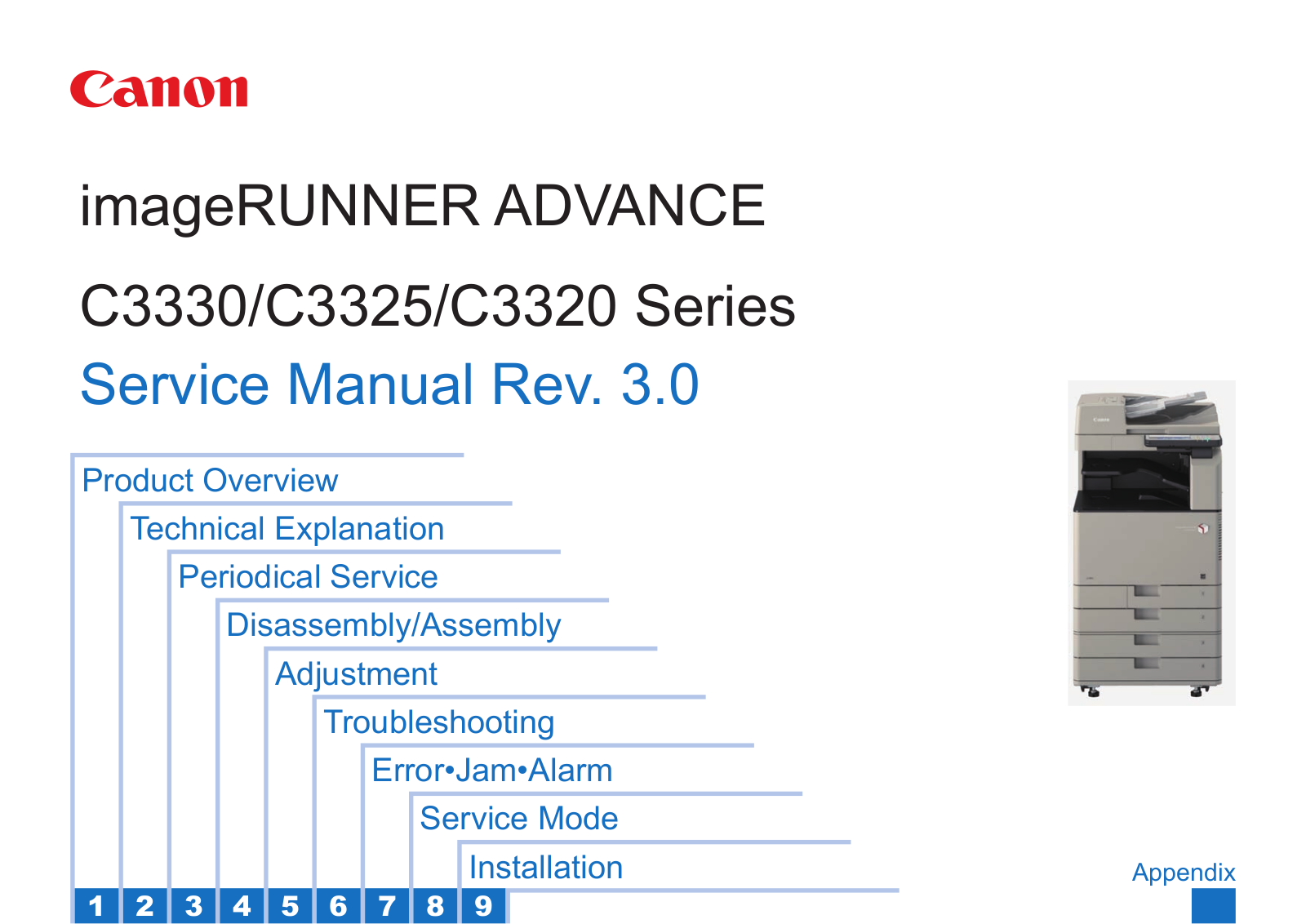 Canon imageRUNNER ADVANCE C3325 Series, imageRUNNER ADVANCE C3330 Series, imageRUNNER ADVANCE C3320 Series Service Manual