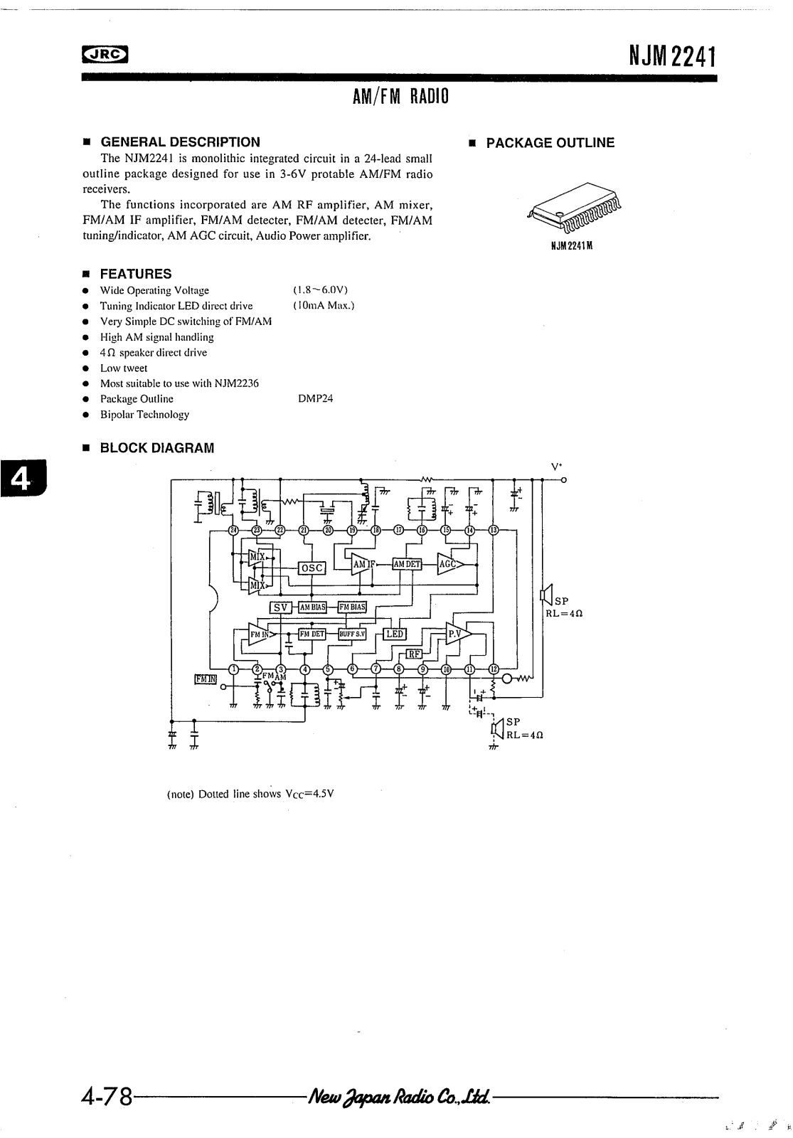 JRC NJM2241M Datasheet