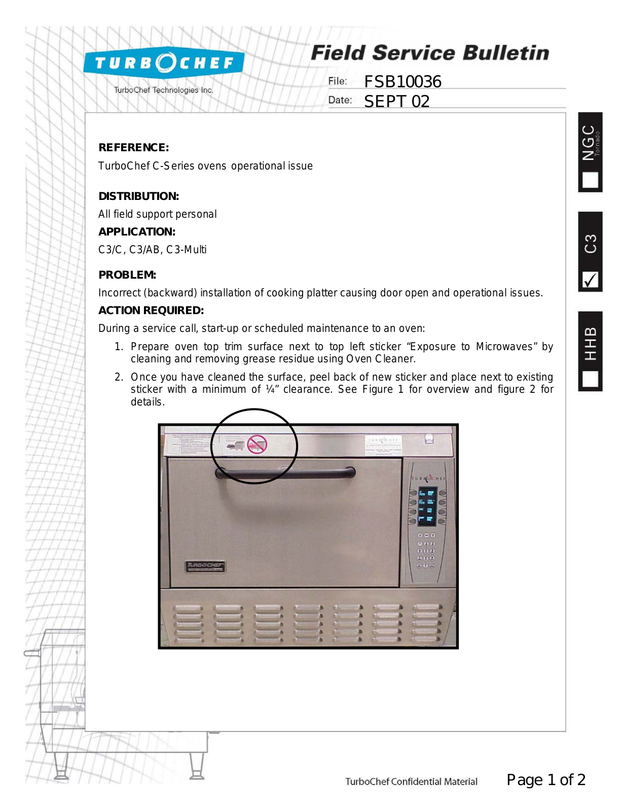 Turbo Chef Technologies FSB10036 User Manual