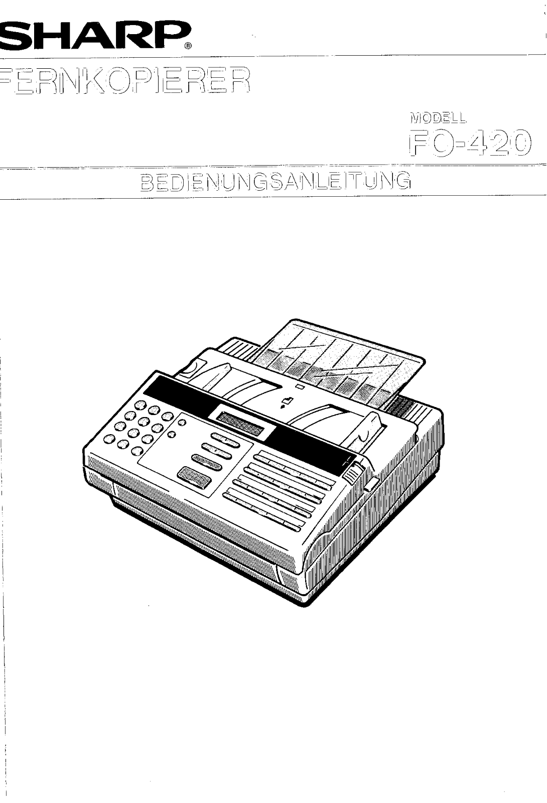 Sharp FO-420 User Manual