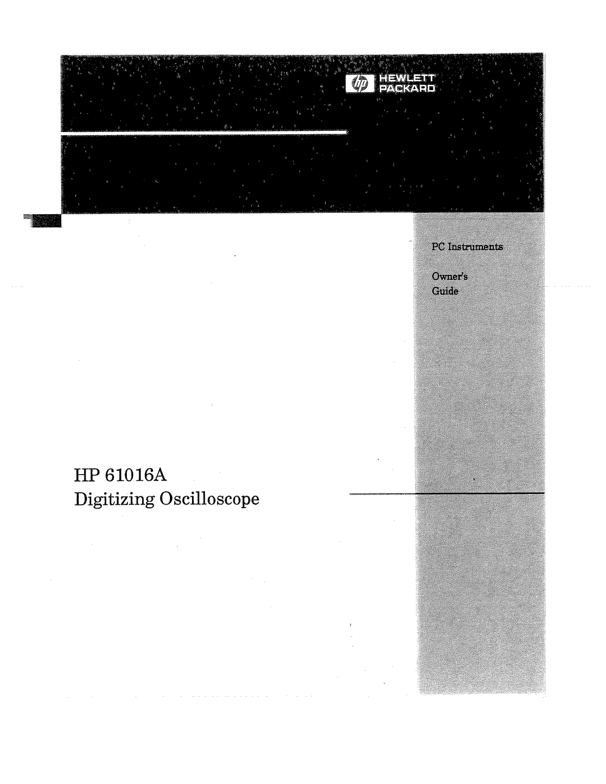 HP 61016A User Manual