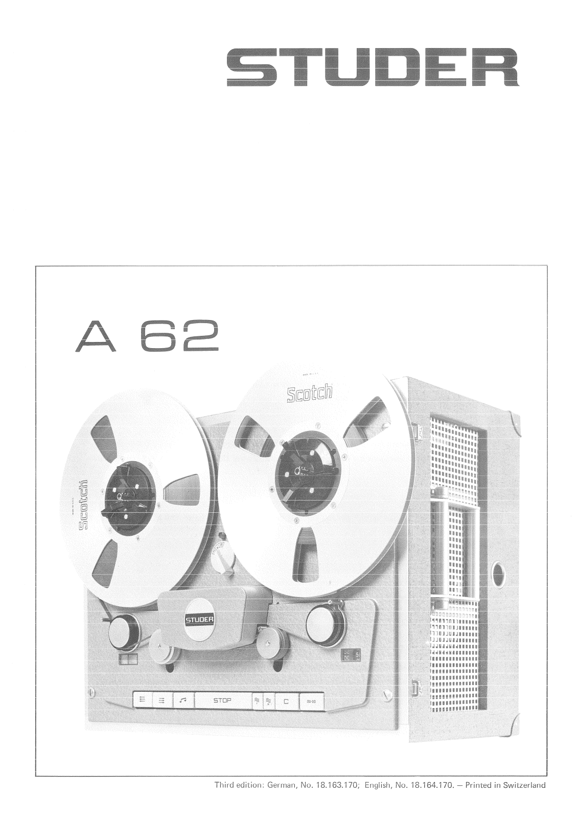 Revox A-62, A-62 Service manual