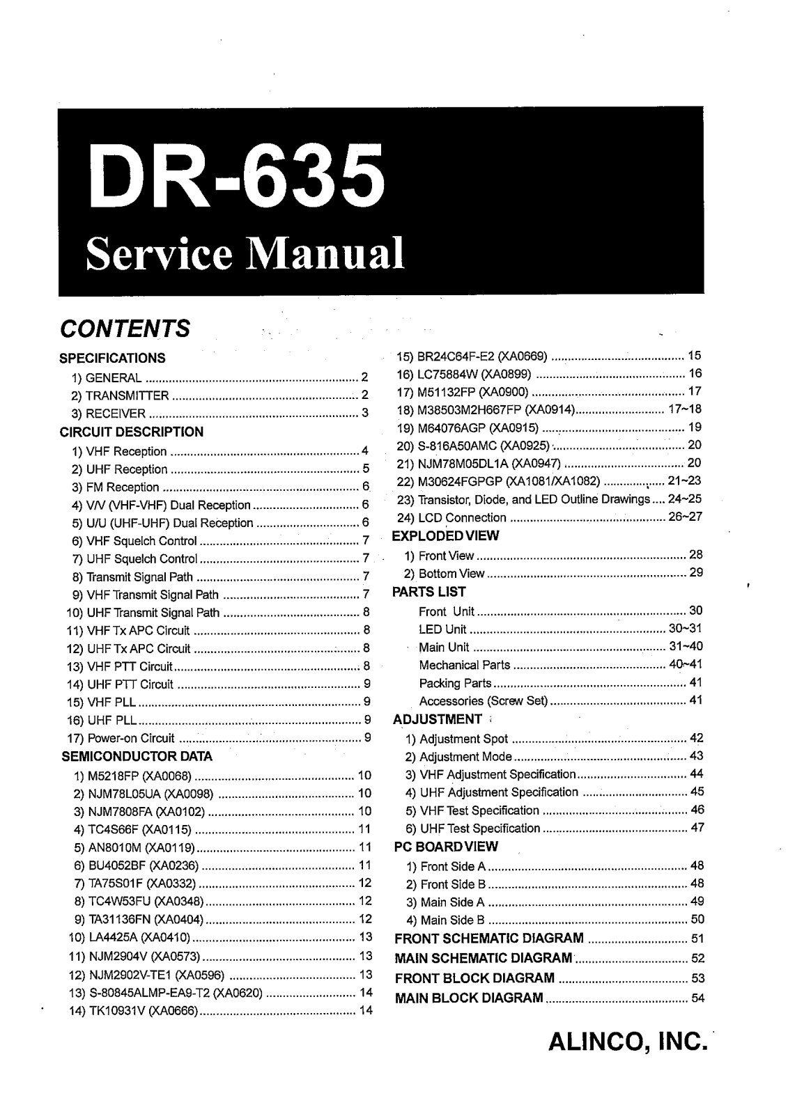 Alinco DR635 User Guide