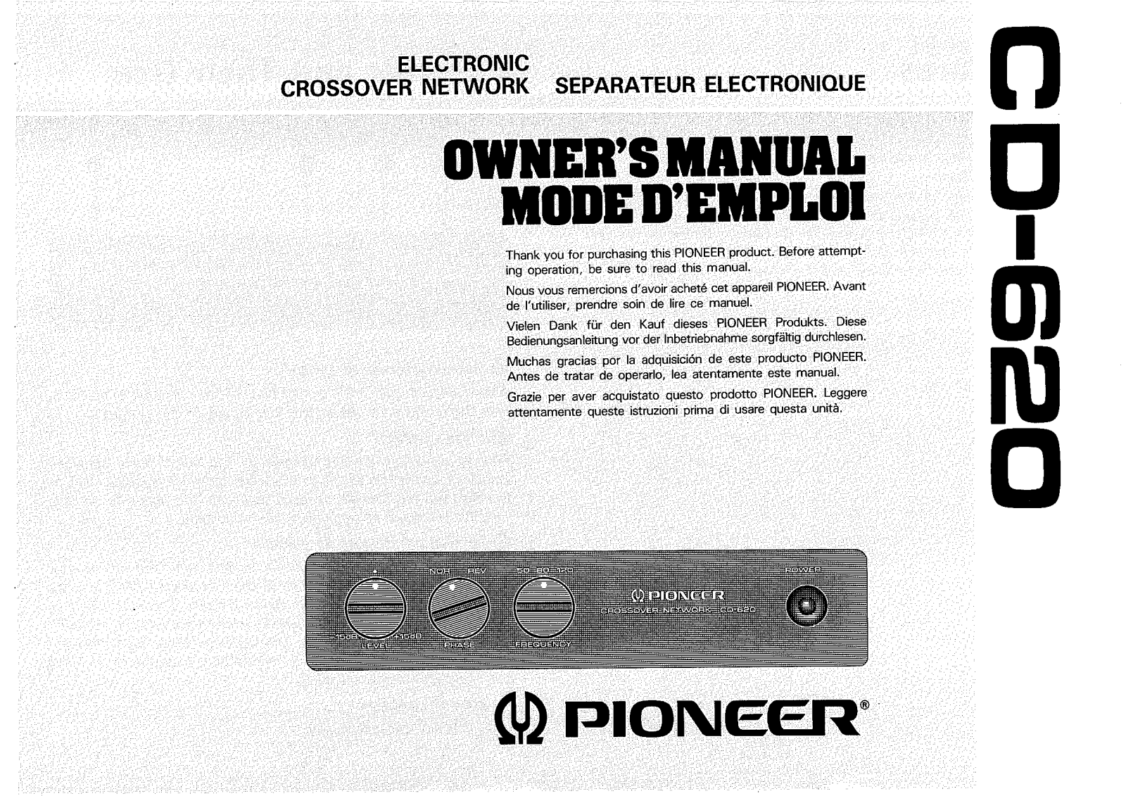 Pioneer CD-620 Owners manual