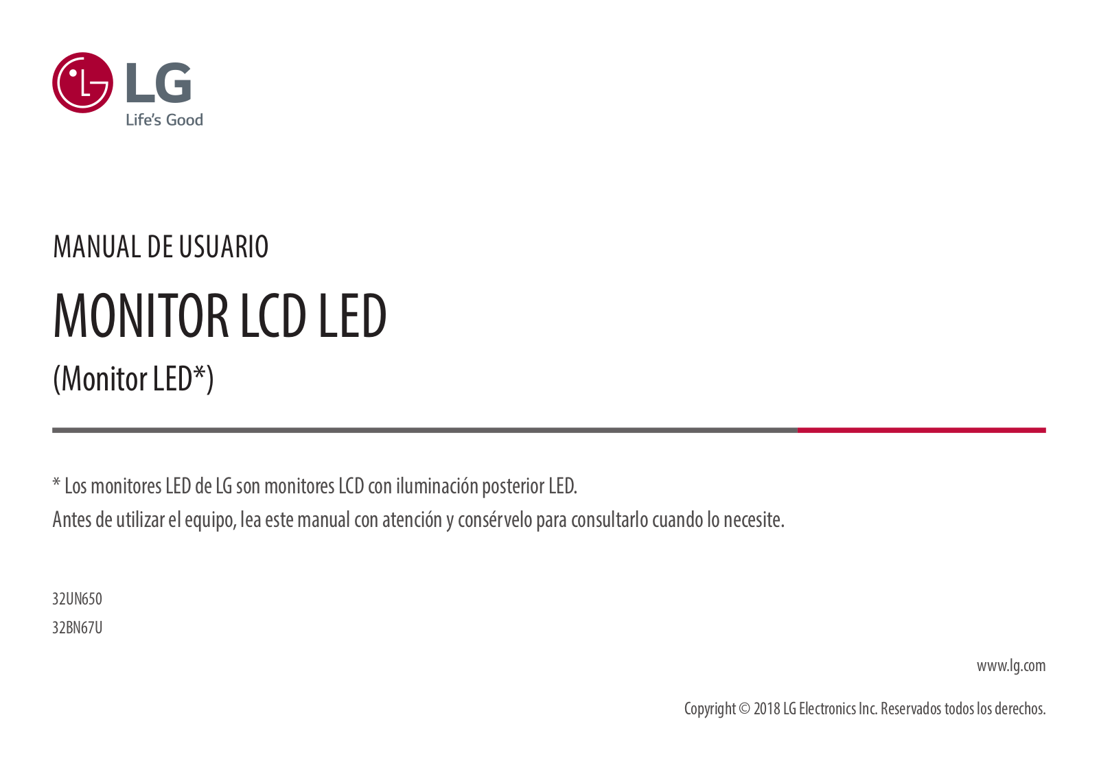 LG 32UN650-W User Manual