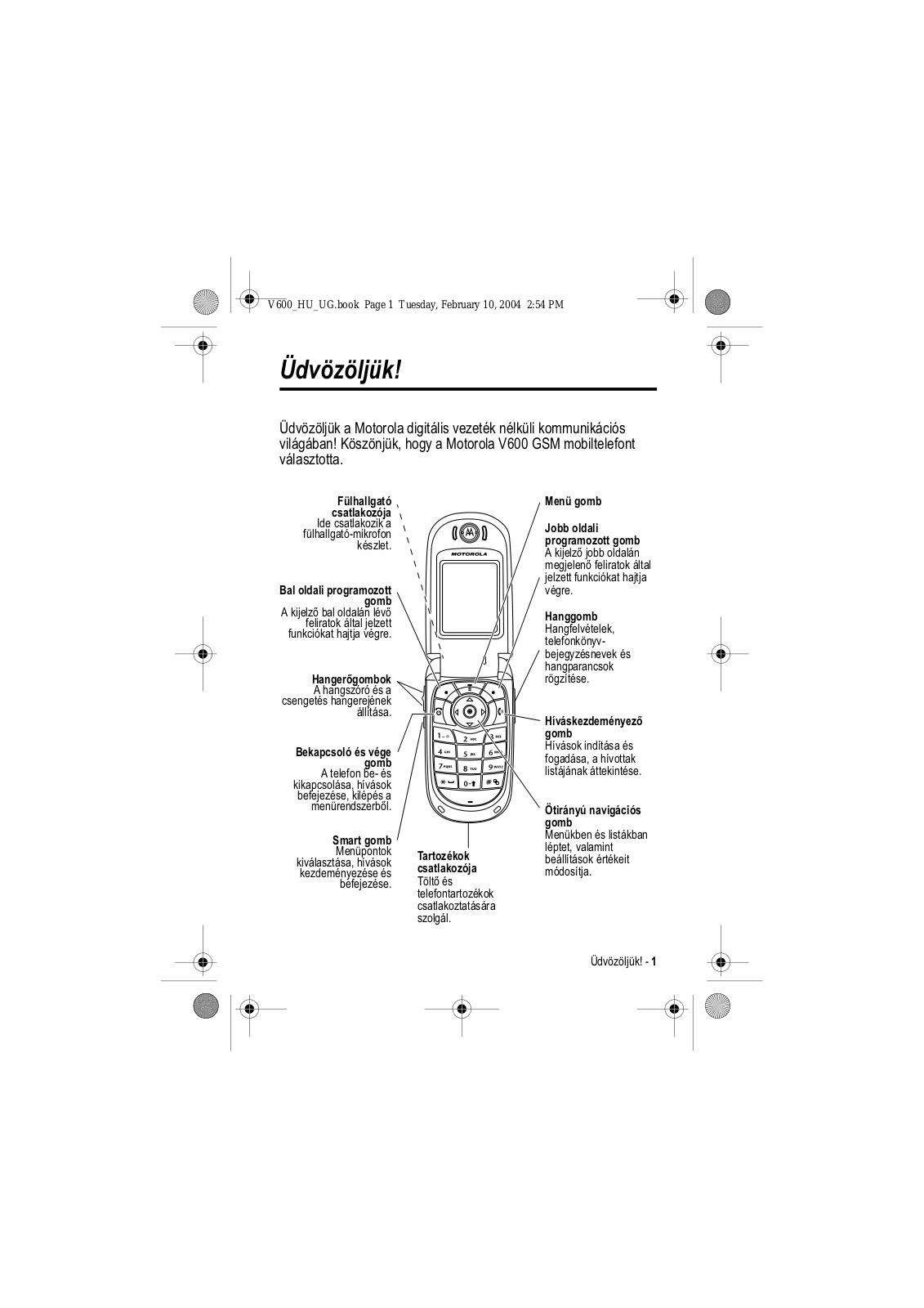 Motorola V600 User Manual