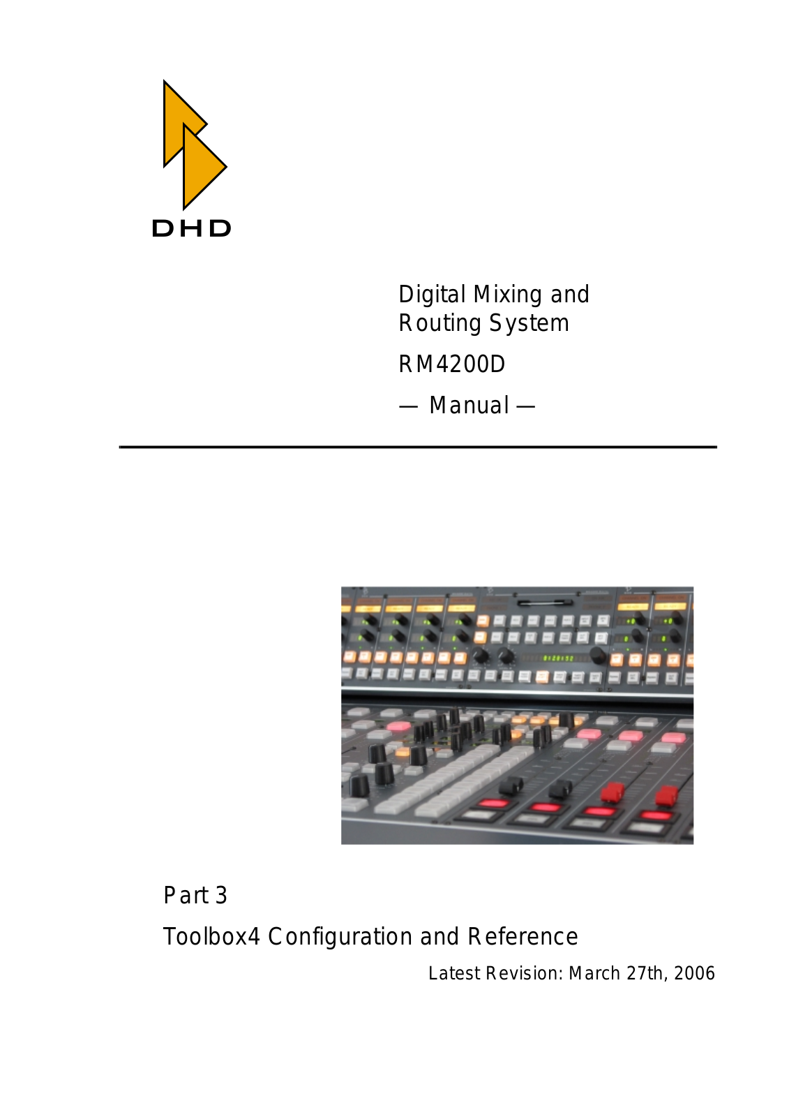 DHD RM4200D User Manual - ManualMachine.com