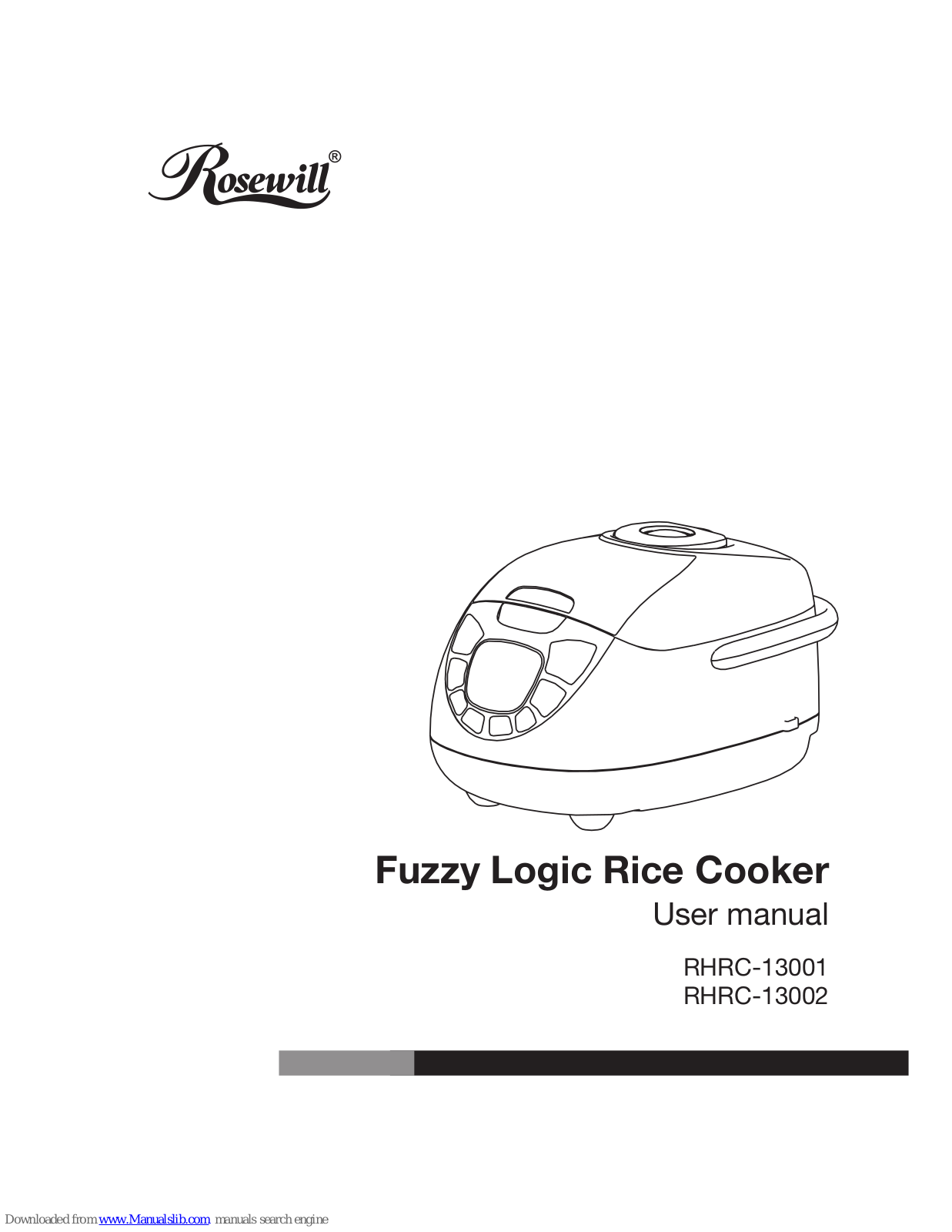 Rosewill Fuzzy Logic RHRC-13001, Fuzzy Logic RHRC-13002 User Manual