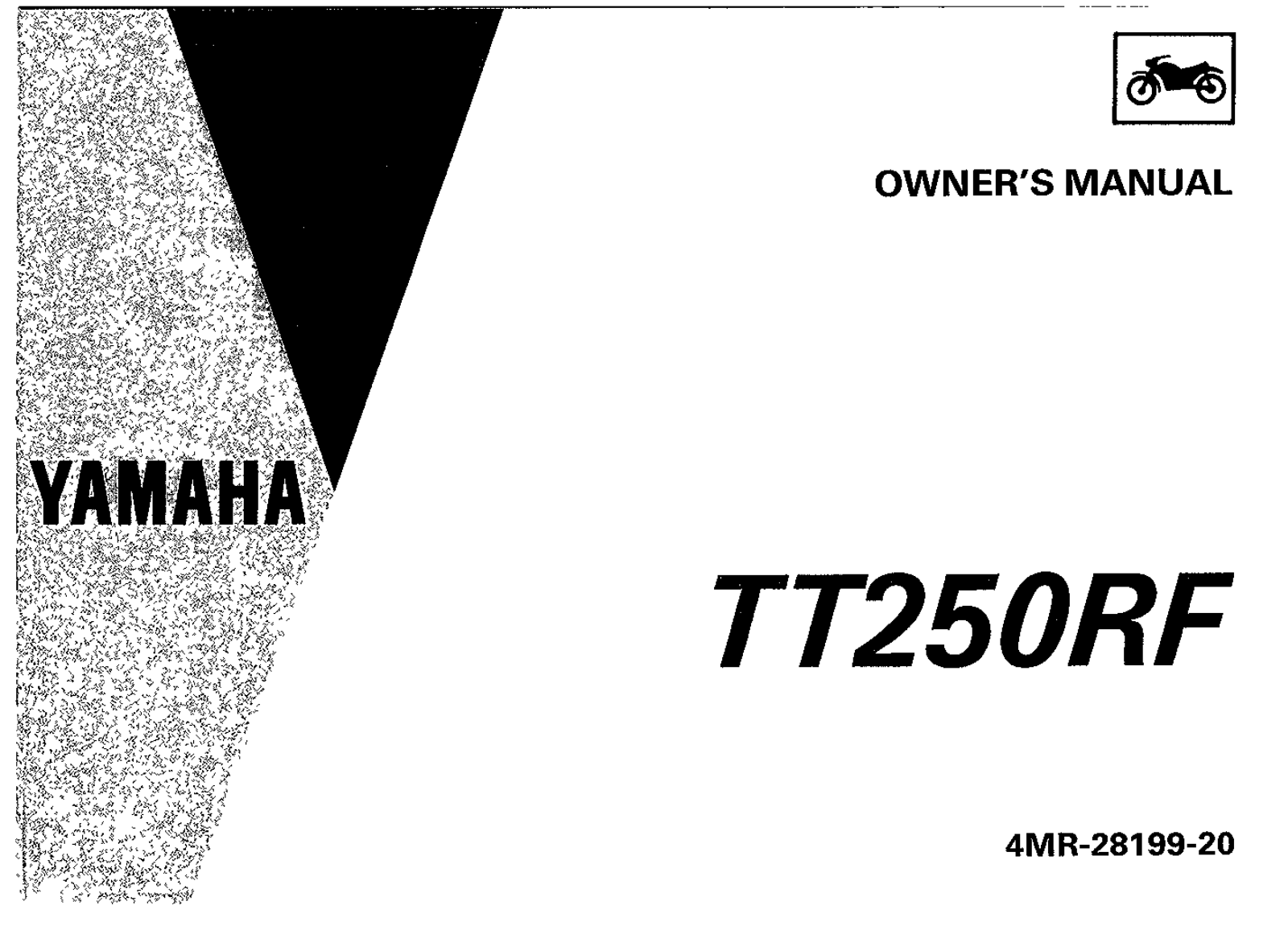 Yamaha TT250 RF 1994 Owner's manual