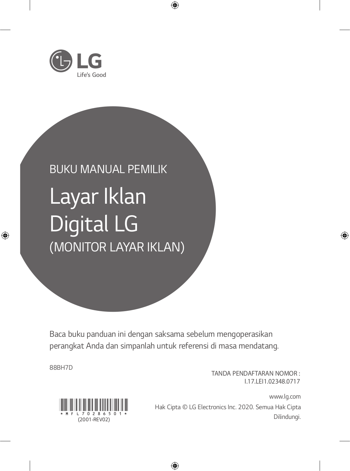 LG 88BH7D-B Manual book