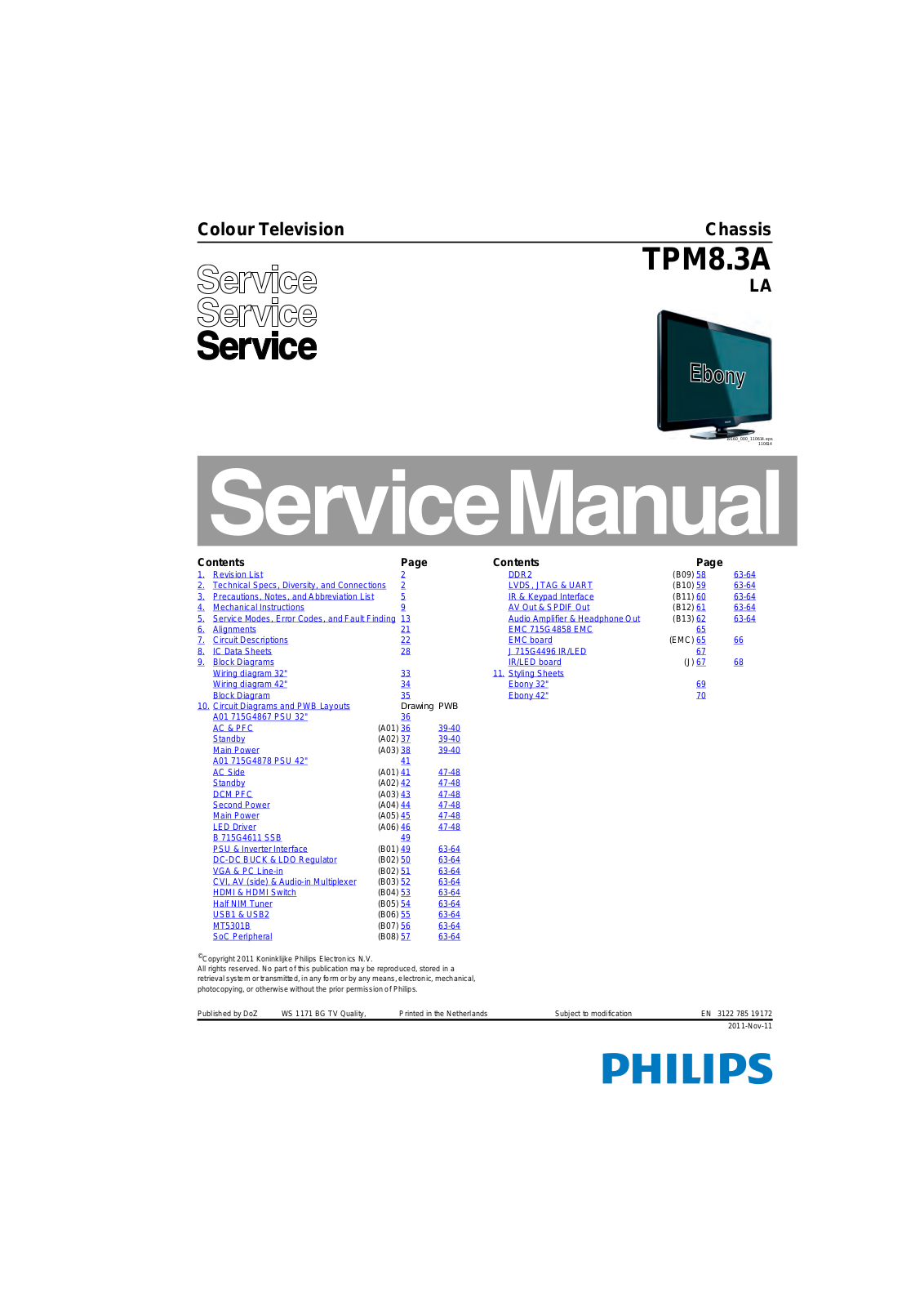 Philips 32PFL5606S-98 Schematic
