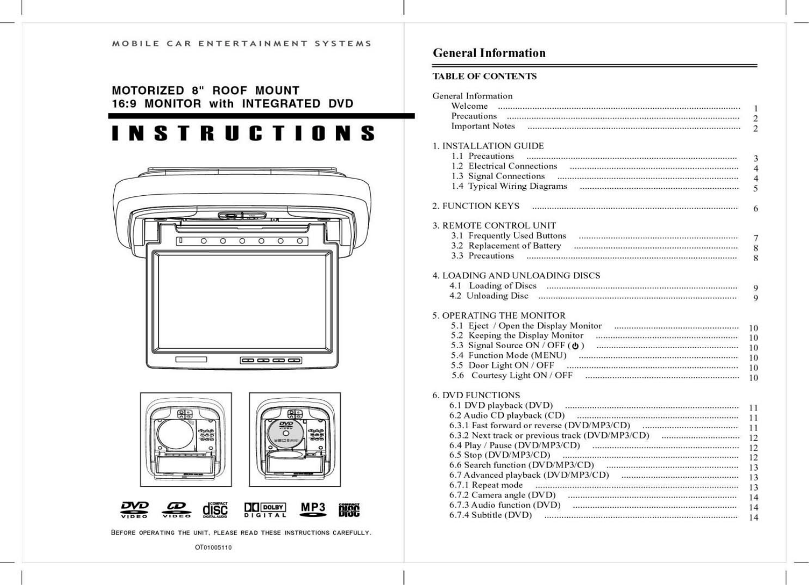 Rosen NECVOX 8.0, RE8169D User Manual