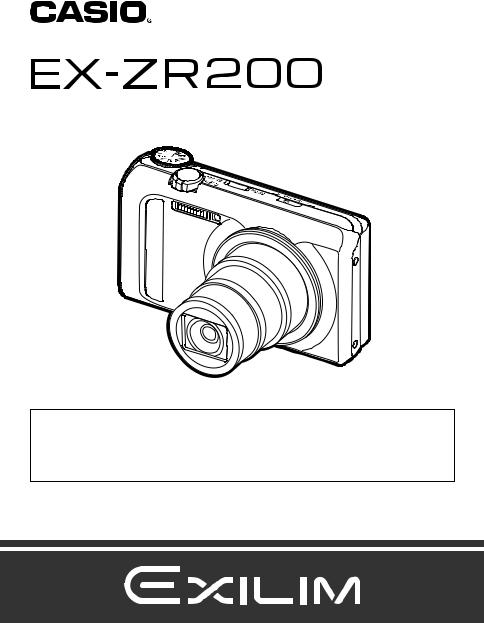 CASIO EX-ZR200 User Manual