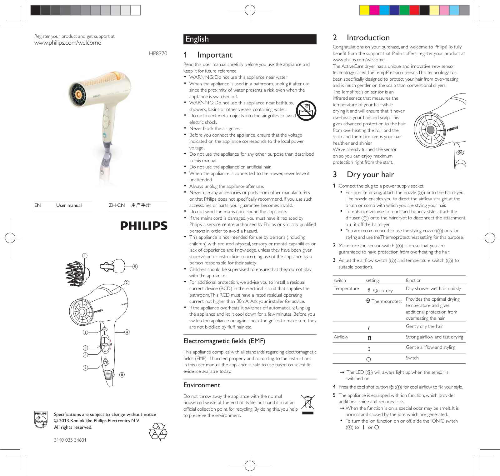 Philips HP8270/03, HP8270/01 User Manual - ManualMachine.com