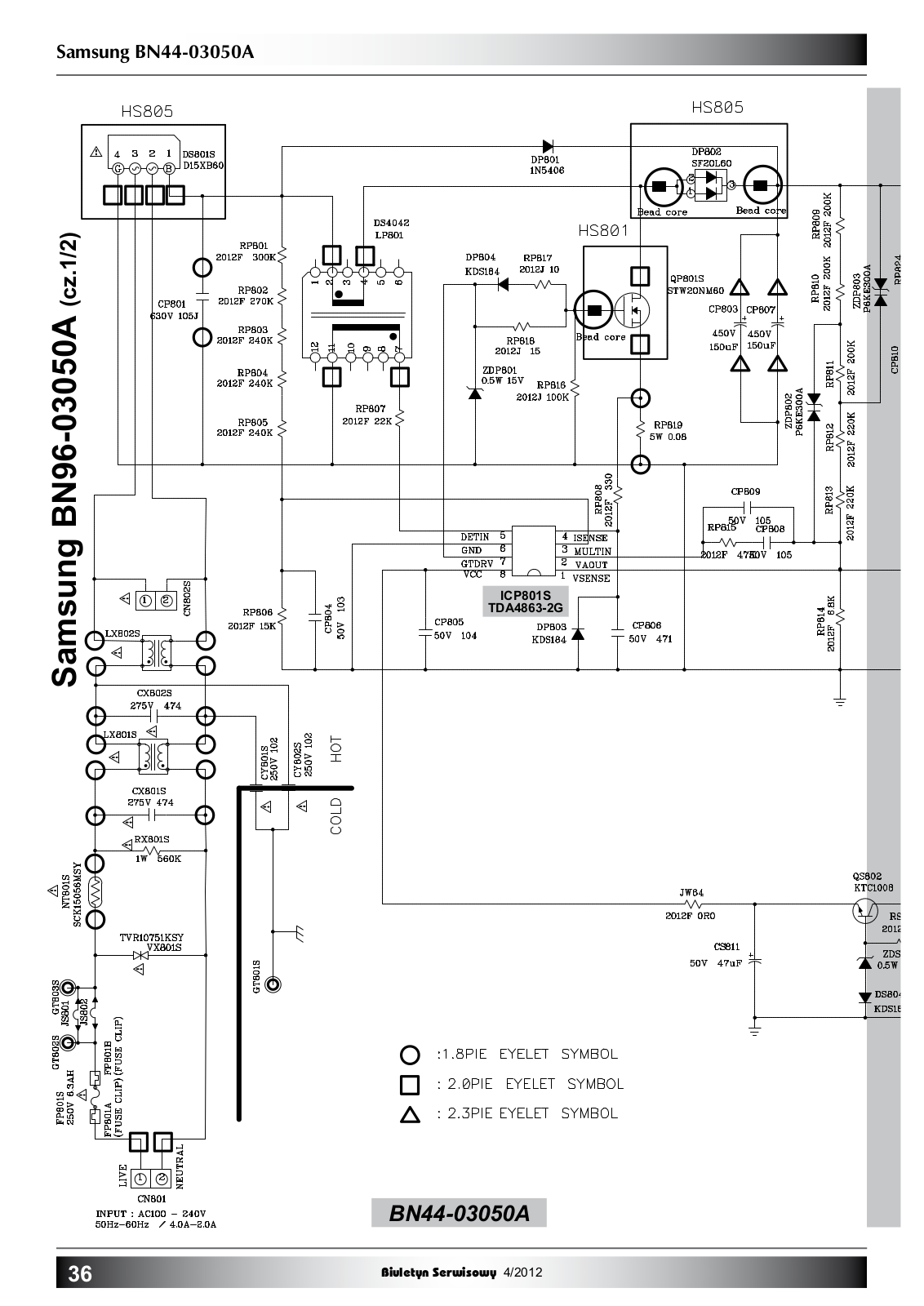 Samsung BN96-03050A Schematic