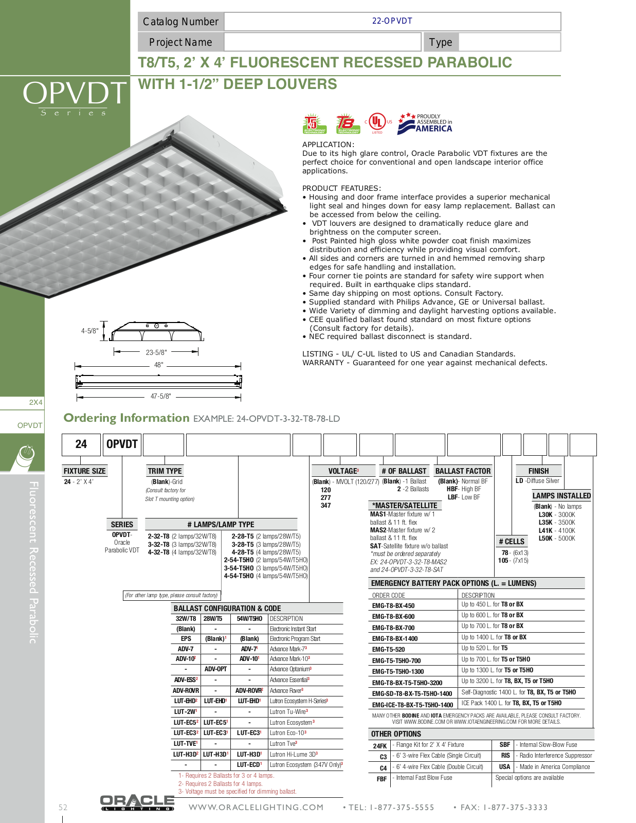 Oracle OPVDT-24 User Manual