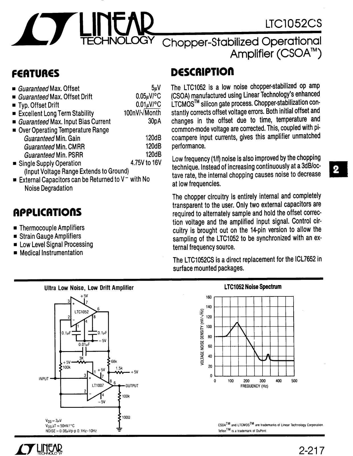 Linear Technology LTC1052CS Datasheet