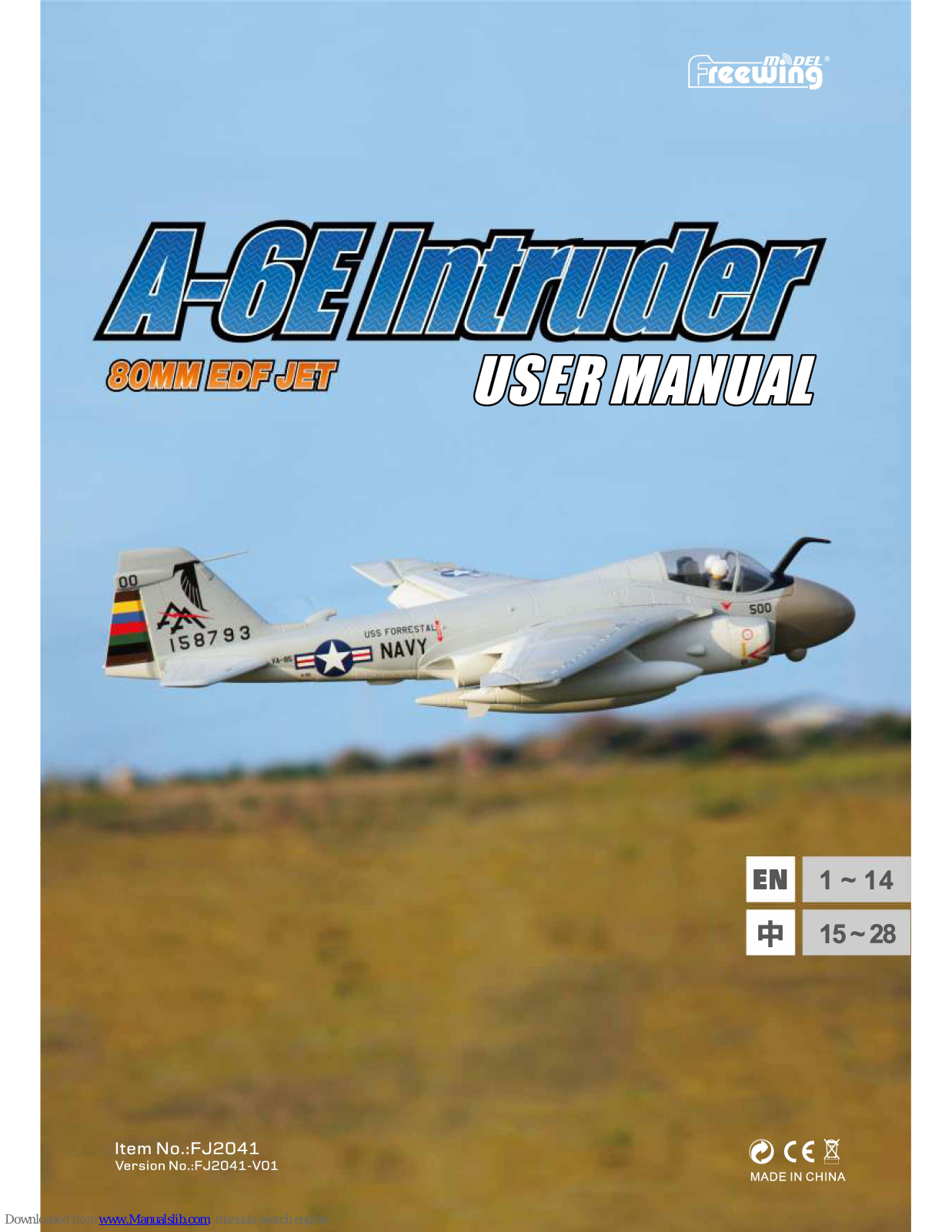 Freewing A-6E Intruder, FJ2041 User Manual