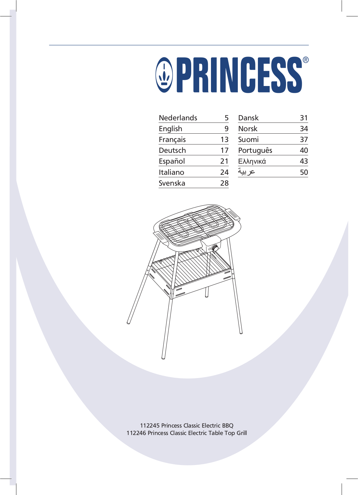 Princess 112245 Classic Electric User Manual