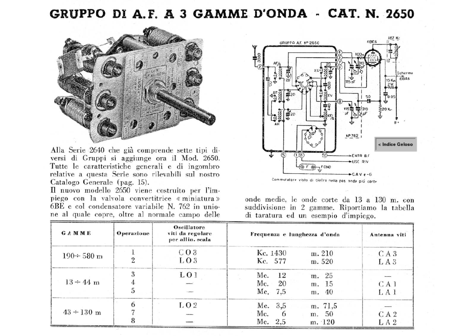 Geloso 2650 schematic