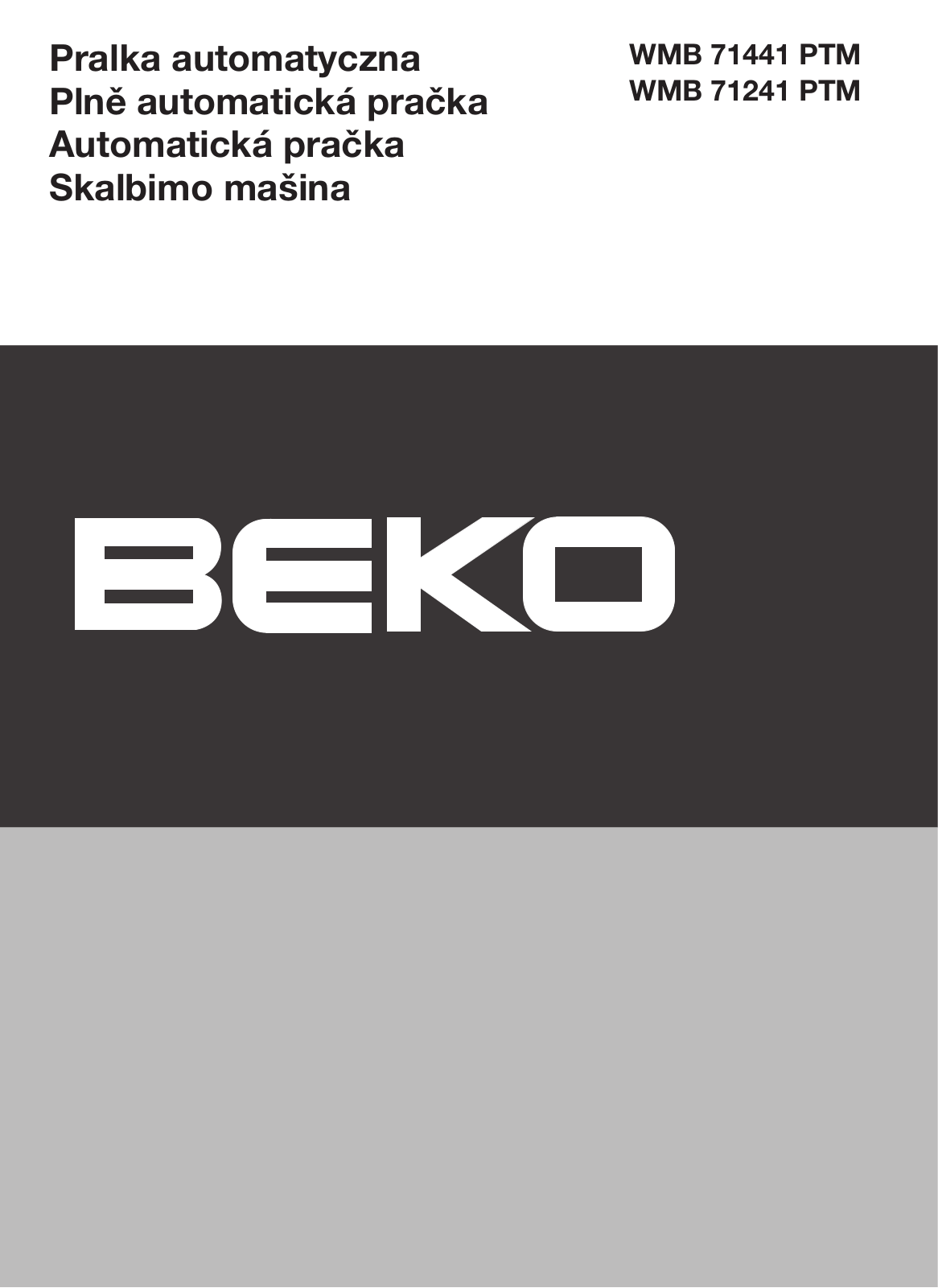 Beko WMB 71241 PTM User Manual