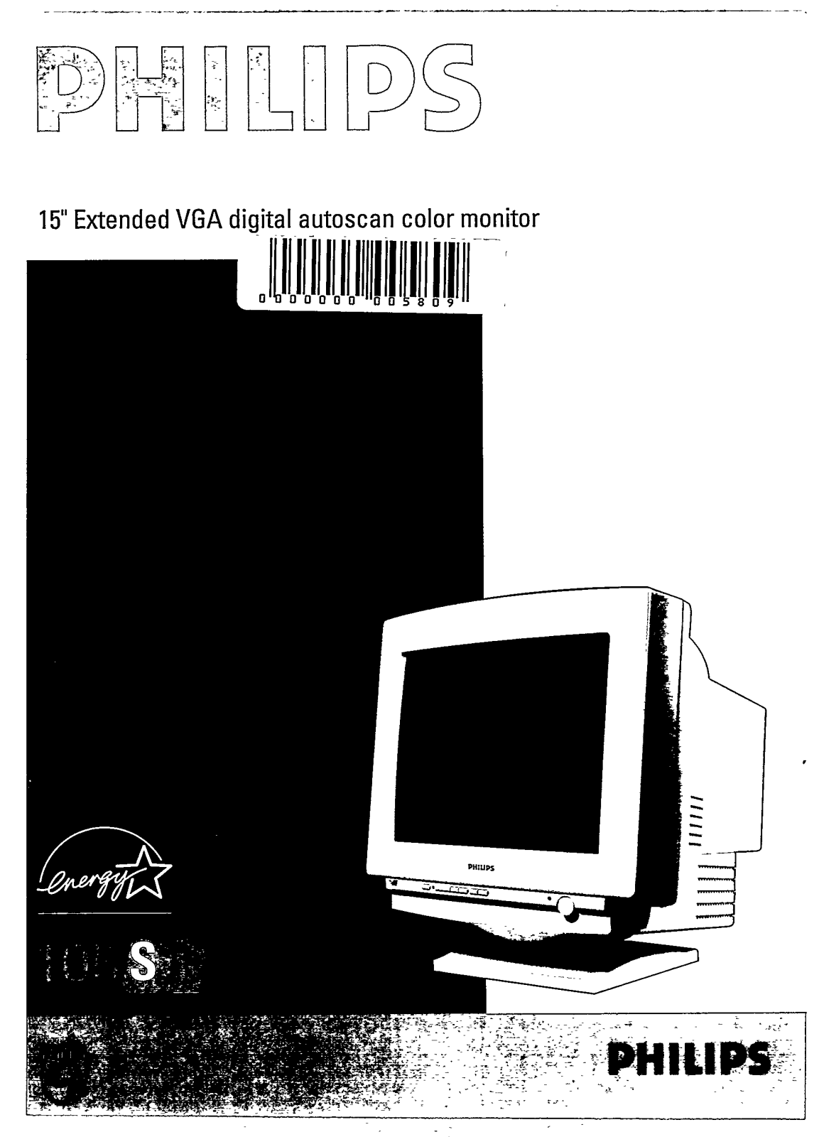 Philips VGA Digital Autoscan Color Monitor User Manual