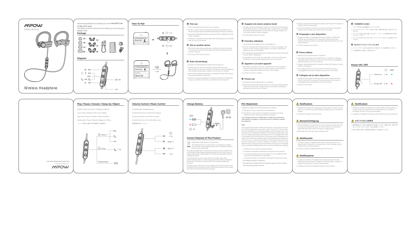 MPOW TECHNOLOGY BH314A User Manual