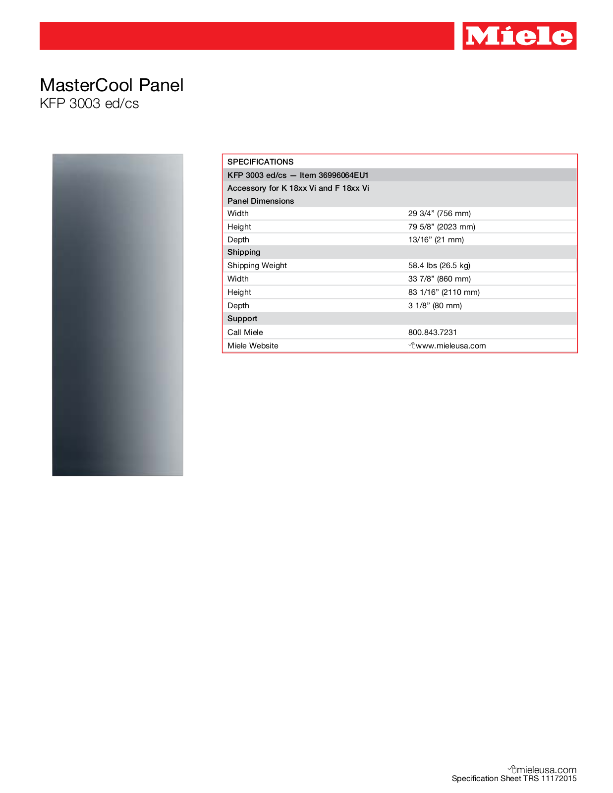 Miele K1803VI, K1813VI, F1813VI User Manual