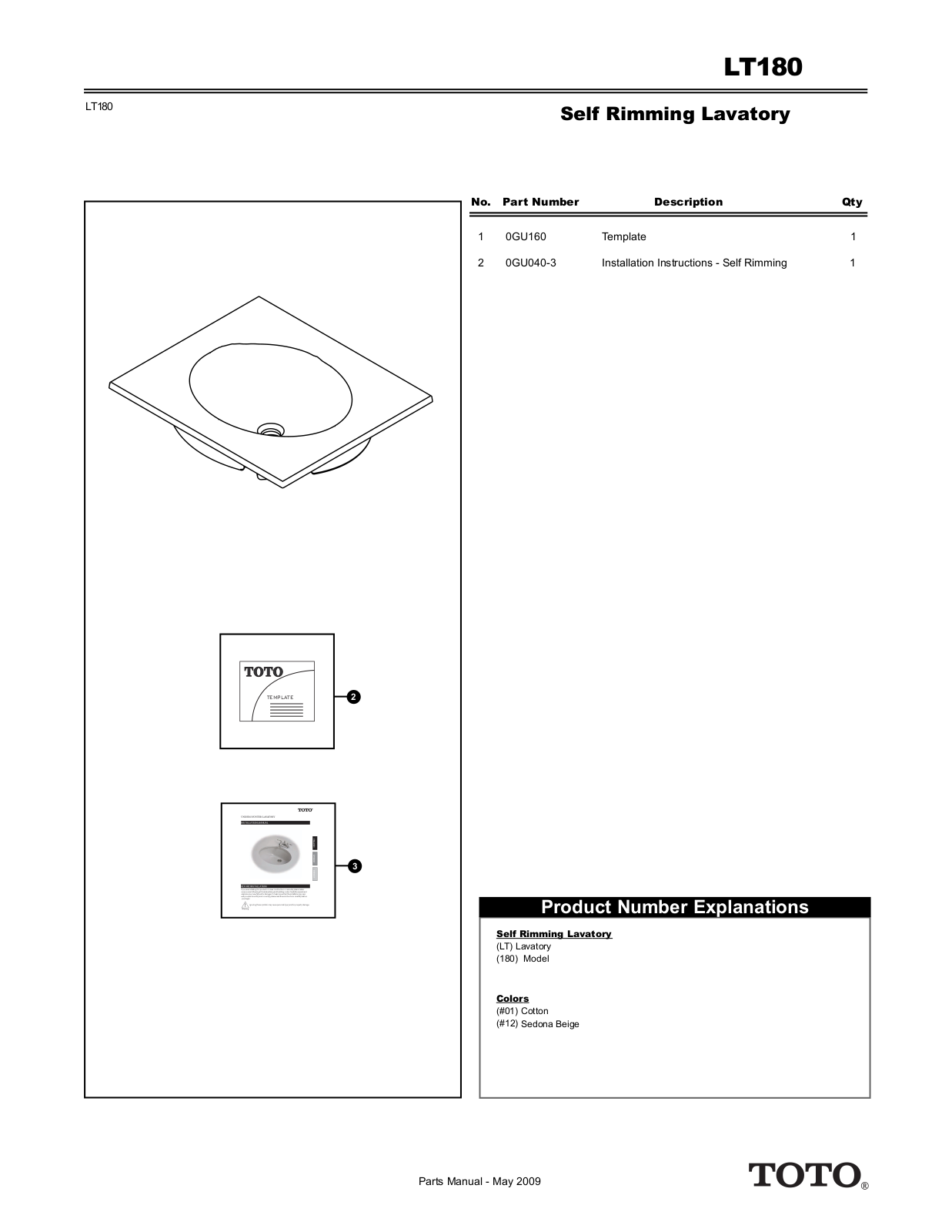 Toto LT18012 User Manual