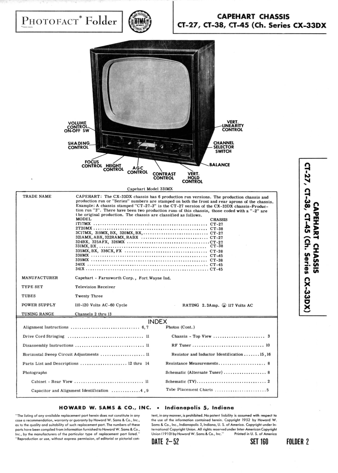 Capehart CT-27, CT-38, CT-45 schematic - ManualMachine.com