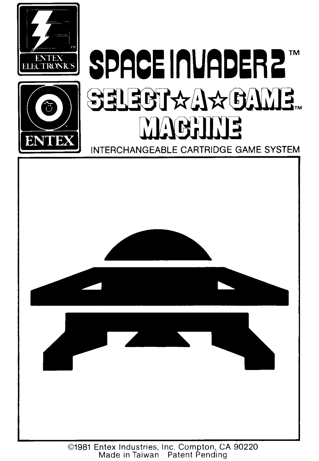 Entex SAG Space Invader 2 User Guide