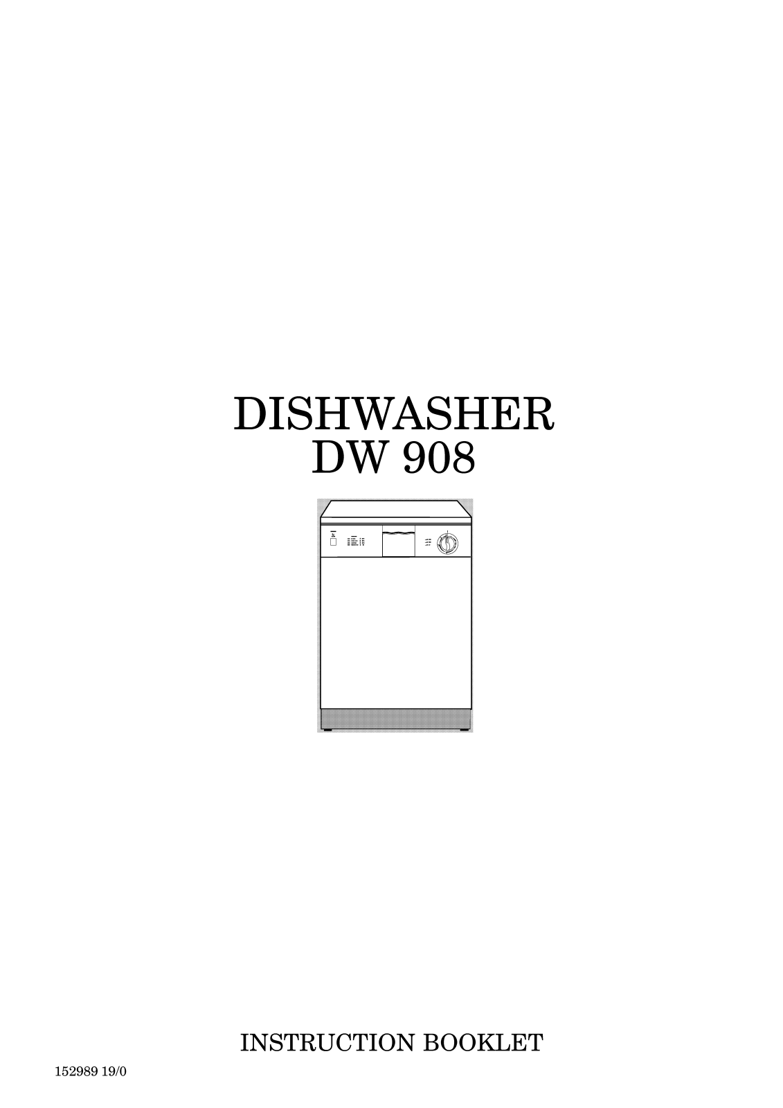 Zanussi DW908A, DW908W User Manual