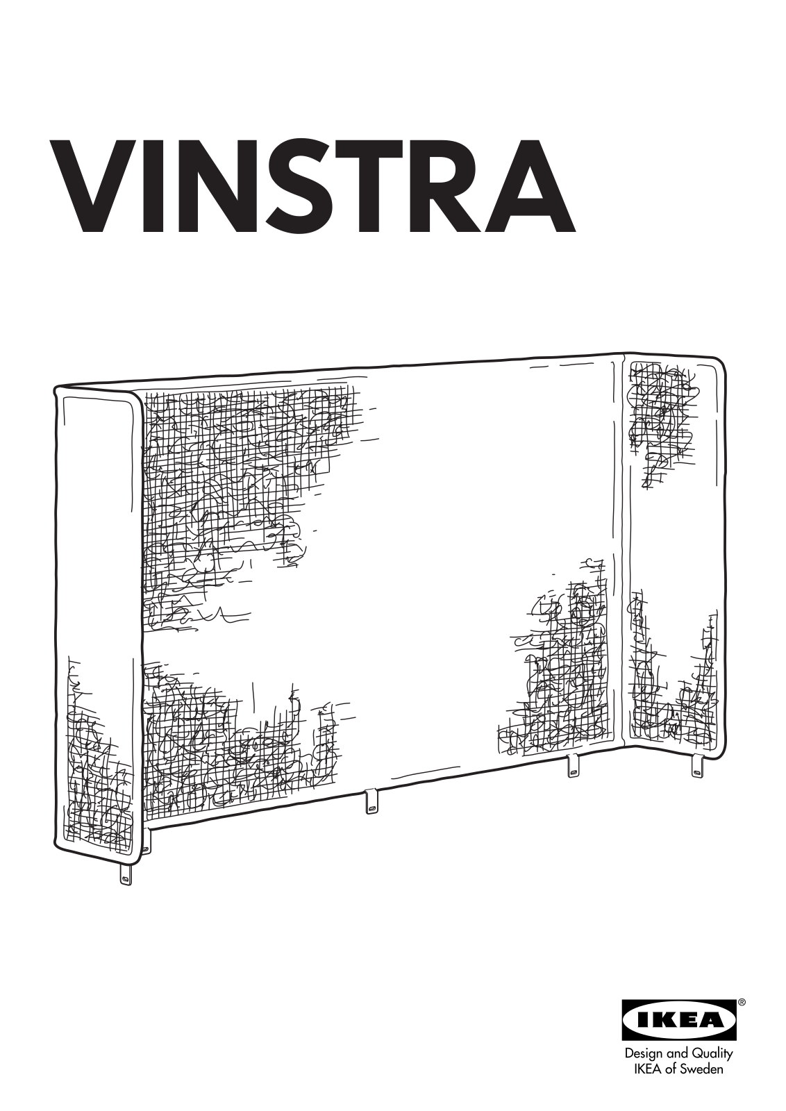 IKEA VINSTRA HEADBOARD FULLDOUBLE, VINSTRA HEADBOARD QUEEN Assembly Instruction