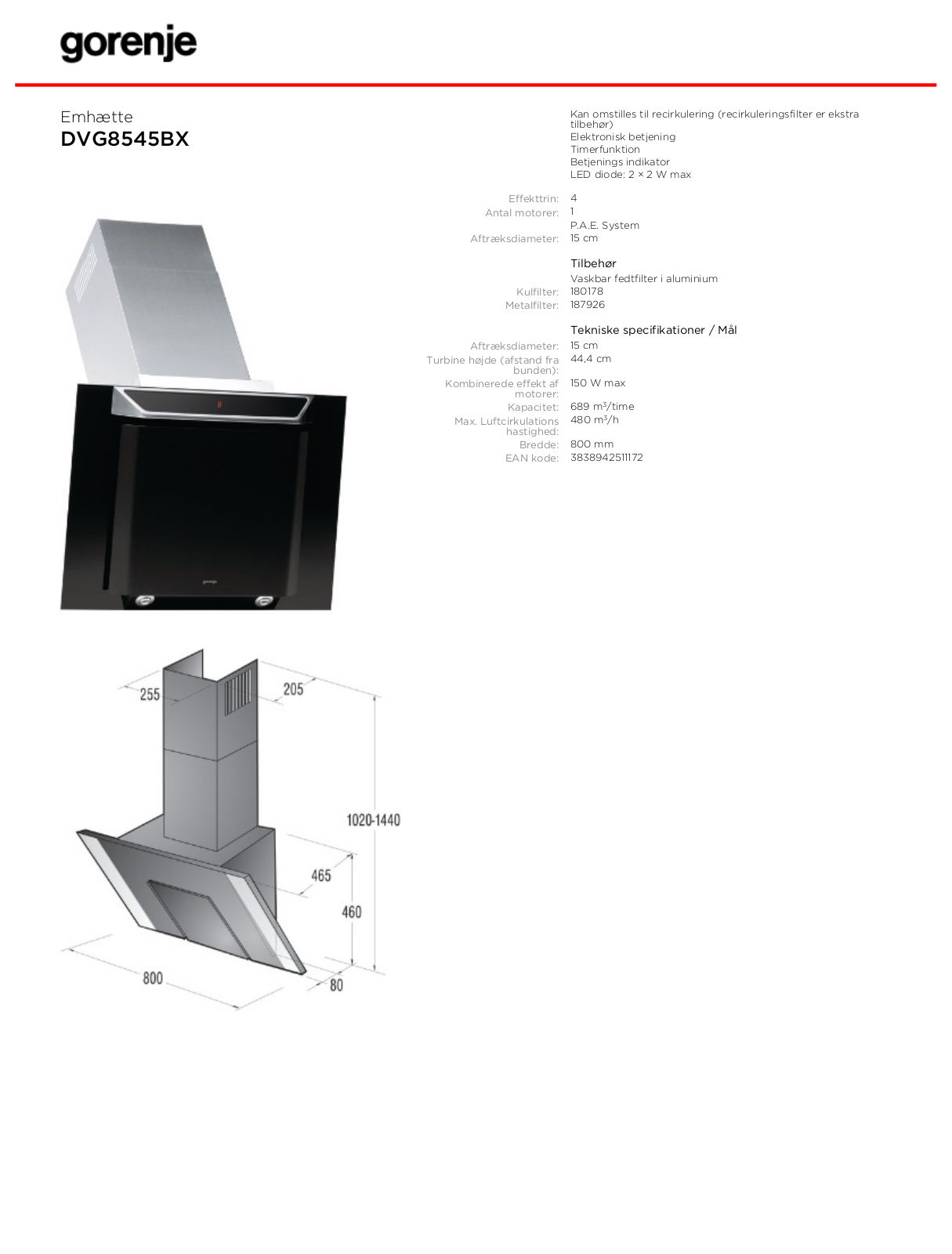 Gorenje DVG8545BX BROCHURE