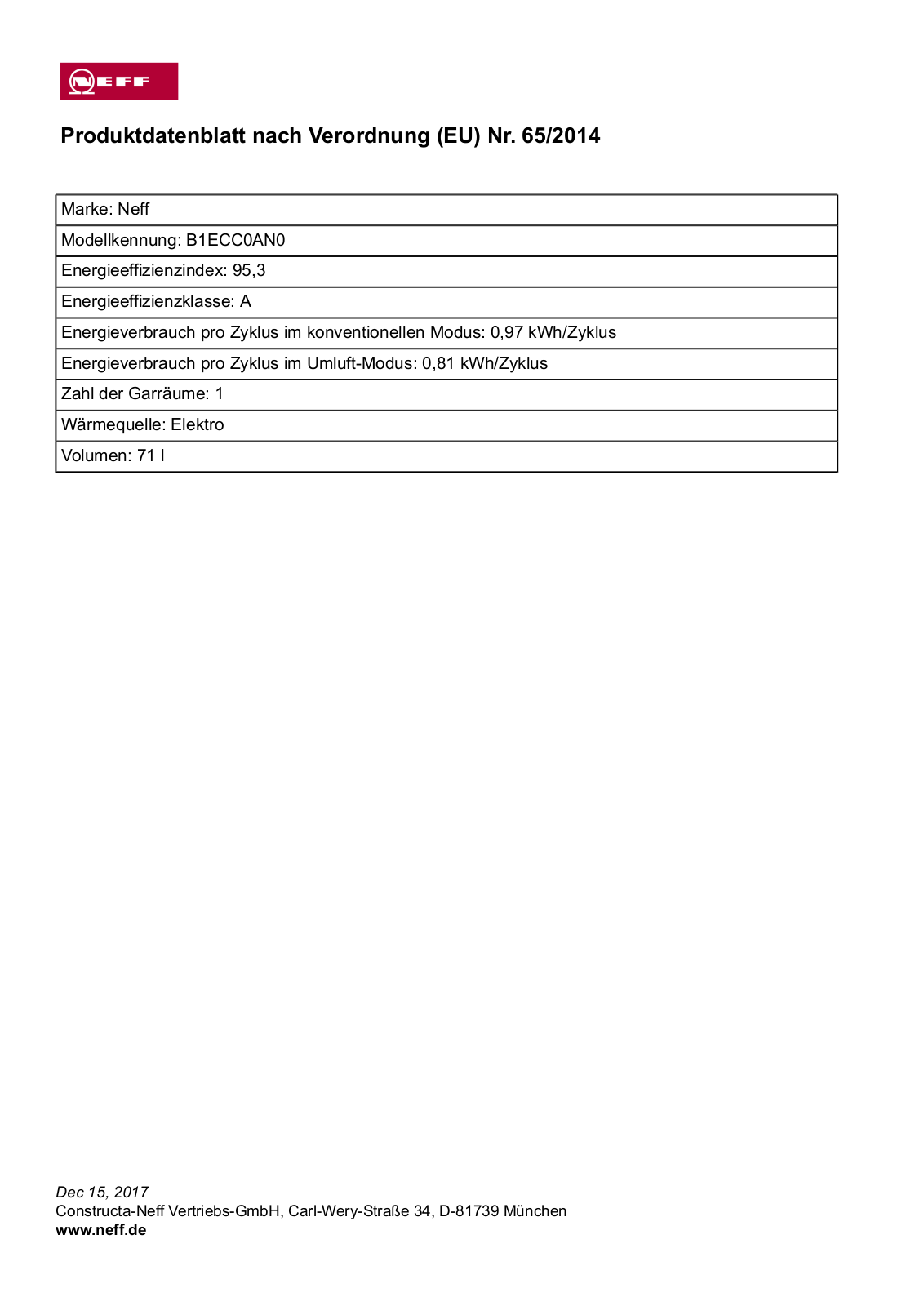 Neff XB46 Service Manual