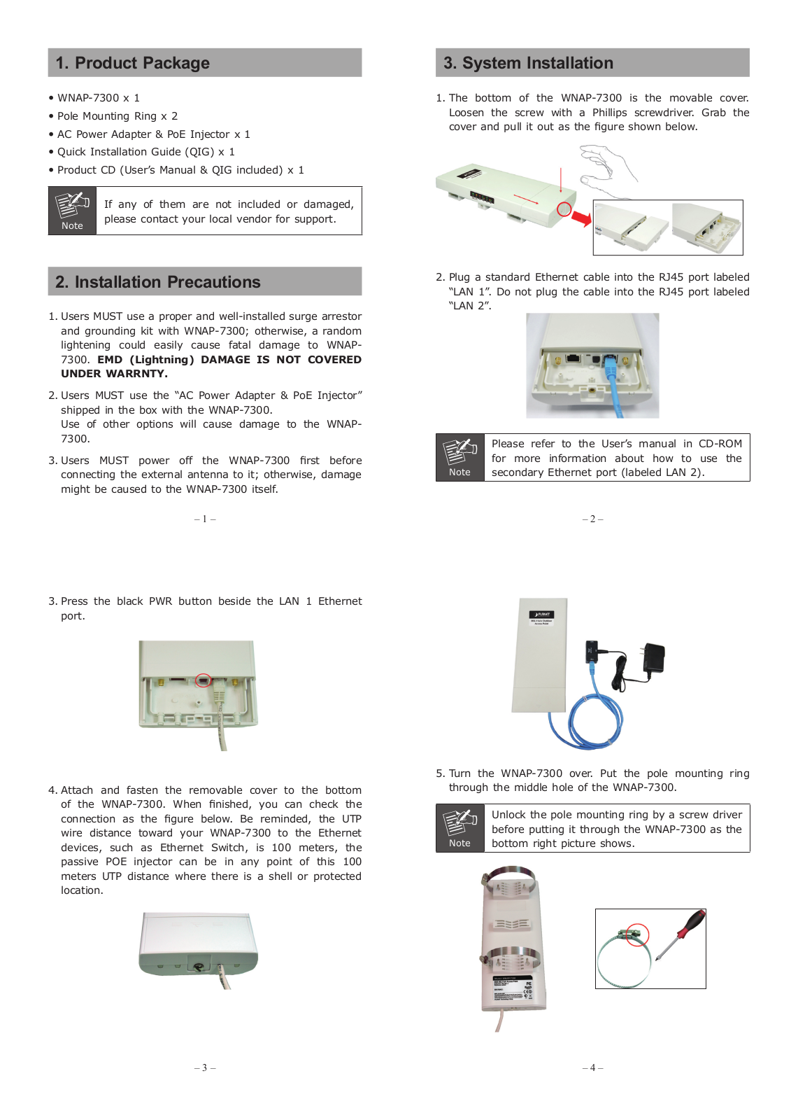 PLANET WNAP-7300 User Manual