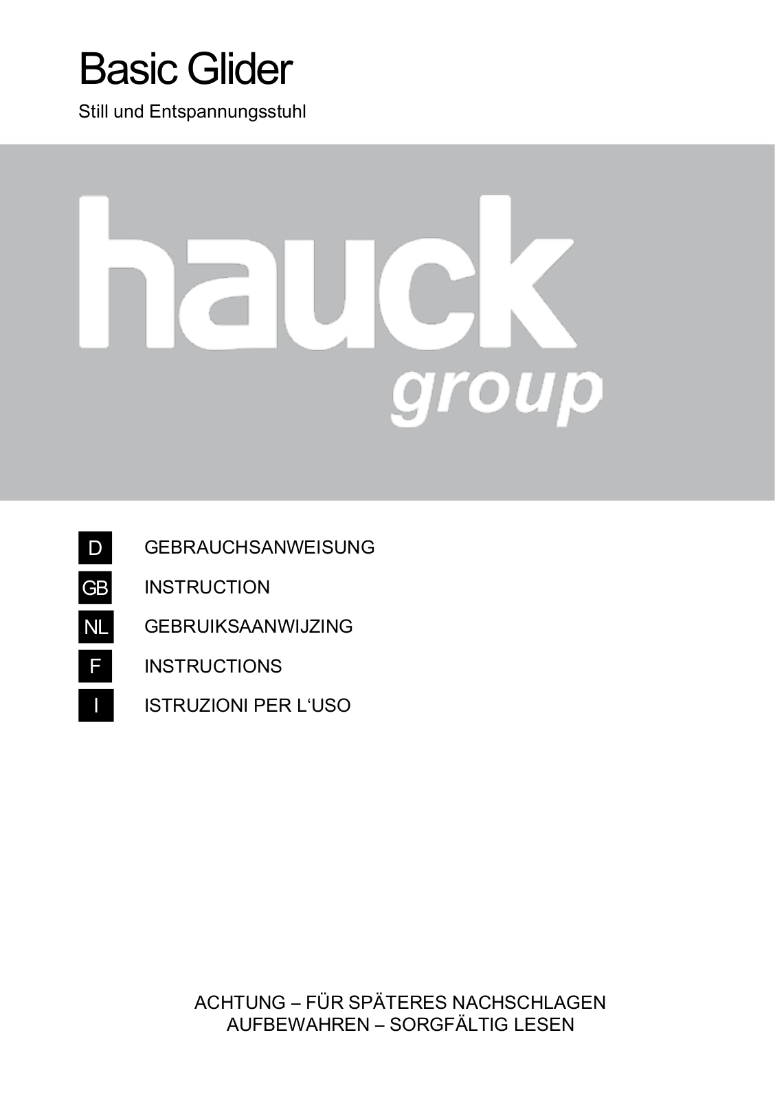 Hauck GLIDER BASIC User Manual