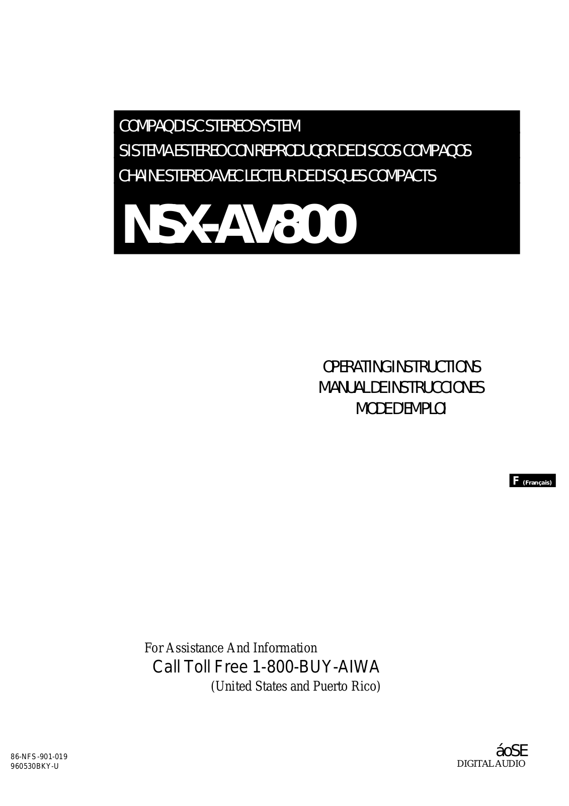 Aiwa NSX-AV800 User Manual