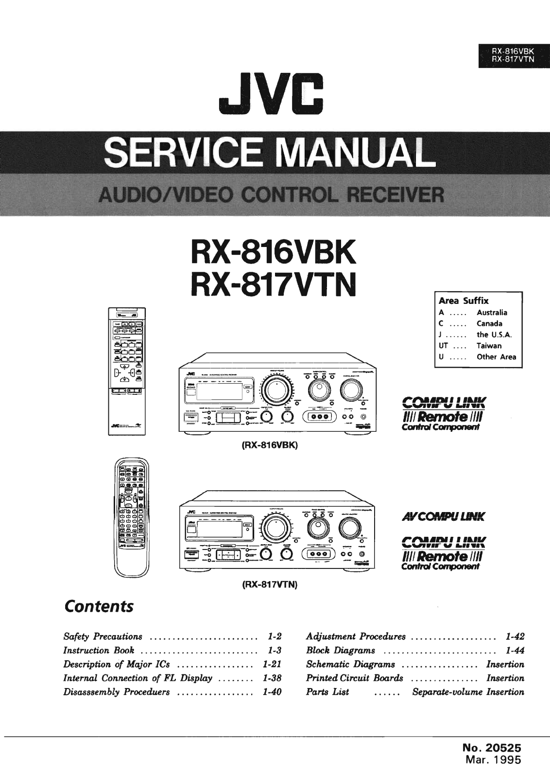 Jvc RX-817-VTN, RX-816-VBK Service Manual