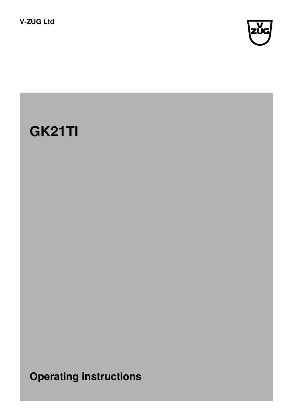 Siemens GK21TI Operating instructions