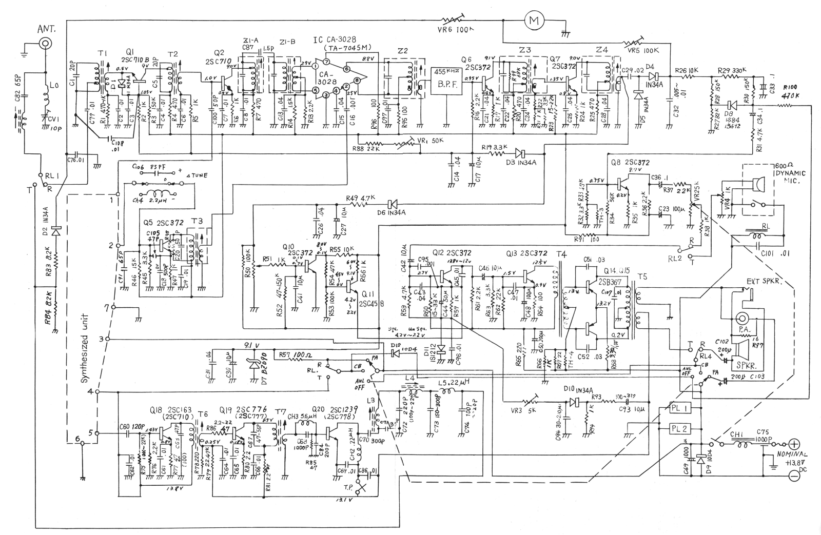 Midland 13-870b Schematic